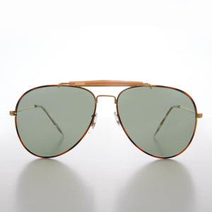 Teardrop Pilot Sunglass with Glass Lens 
