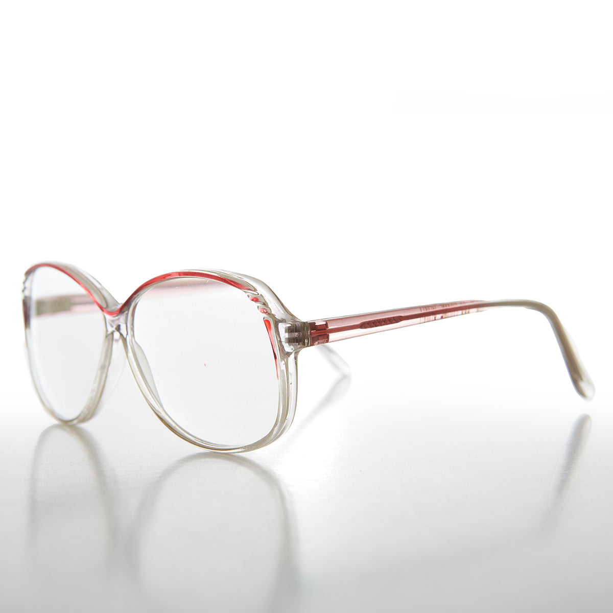 Clear Round Retro Reading Glasses Tina - Main Image