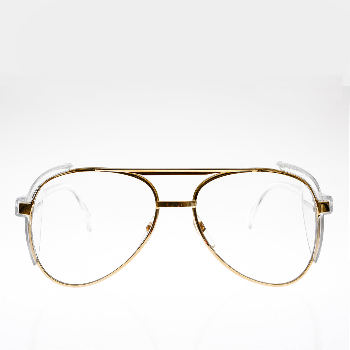 Gold Aviator Safety Glasses -Titan – Sunglass Museum