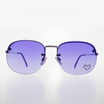 Load image into Gallery viewer, Rimless Vintage Sunglass with Rhinestone Heart
