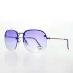 Load image into Gallery viewer, Rimless Vintage Sunglass with Rhinestone Heart
