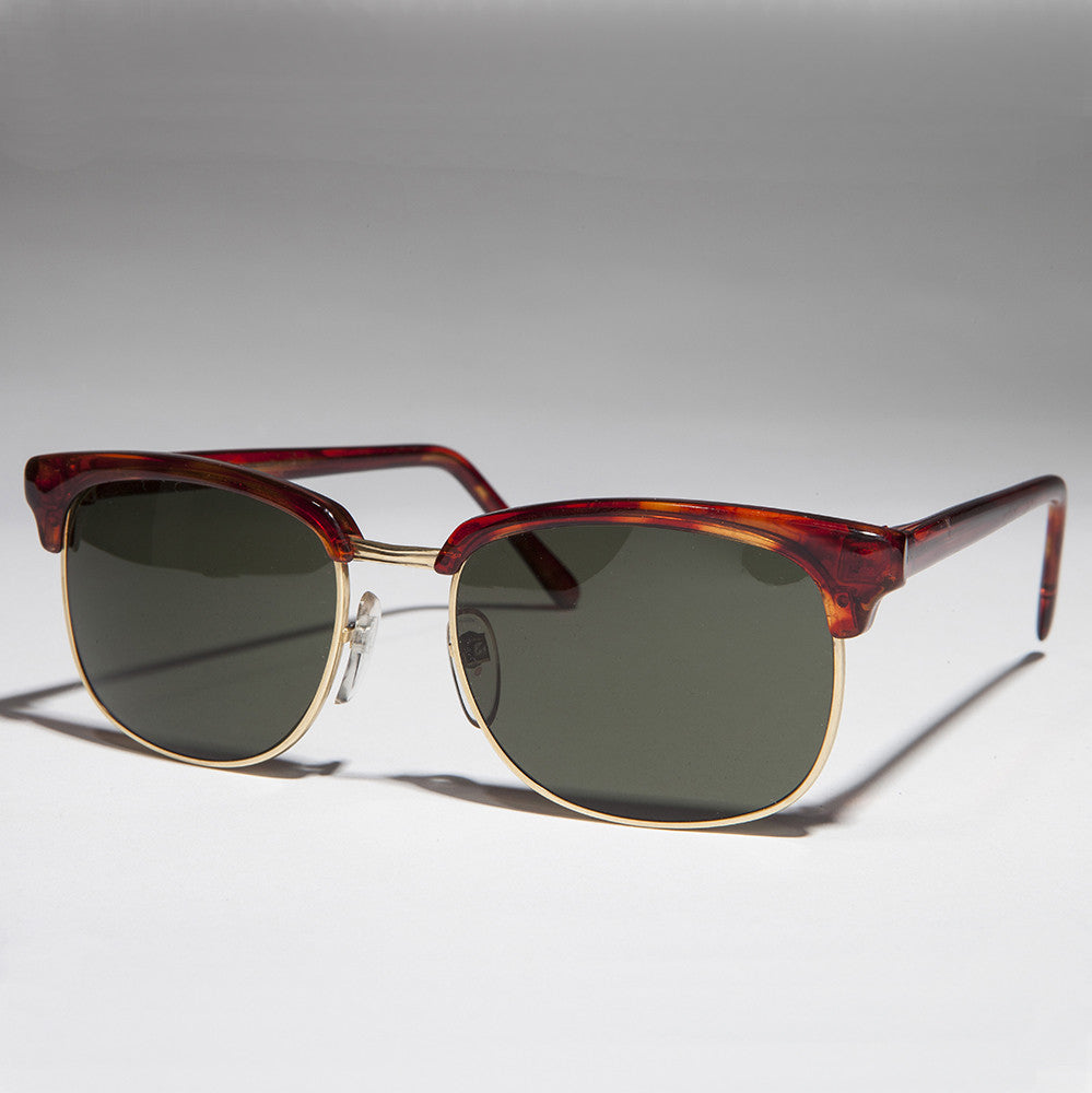 classic square tortoiseshell horn rim vintage sunglass