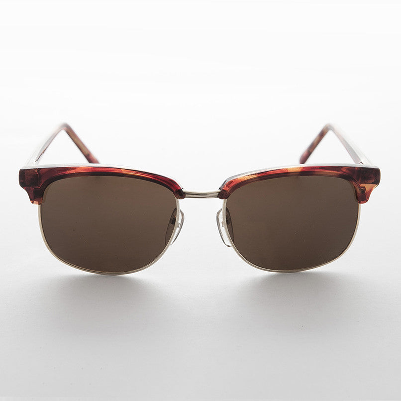 classic square tortoiseshell horn rim vintage sunglass