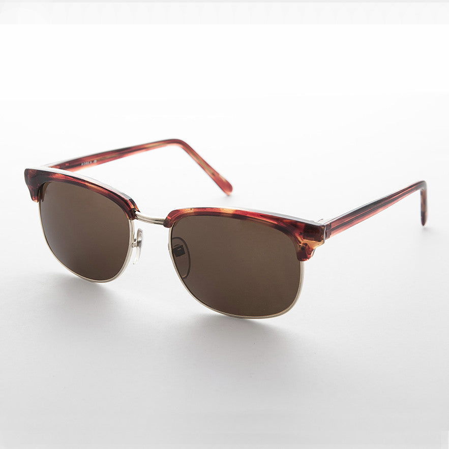 classic square tortoiseshell horn rim vintage sunglass