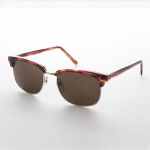 classic square tortoiseshell horn rim vintage sunglass