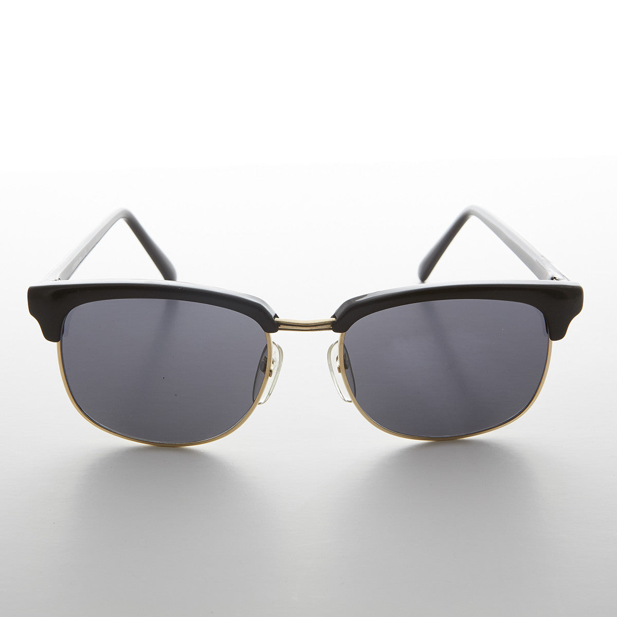 classic square black horn rim vintage sunglass