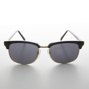 classic square black horn rim vintage sunglass