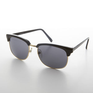 classic square black horn rim vintage sunglass