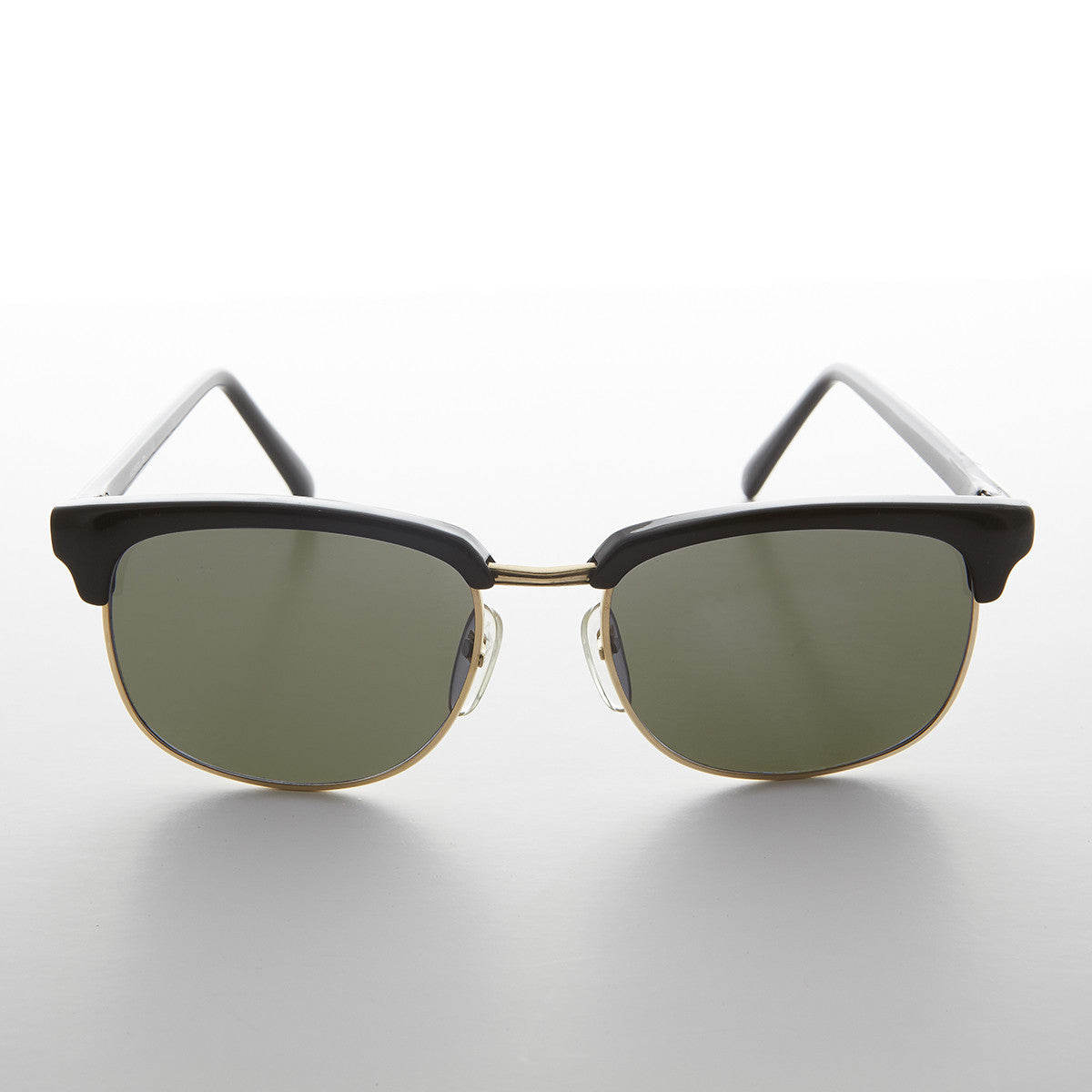 classic square black horn rim vintage sunglass
