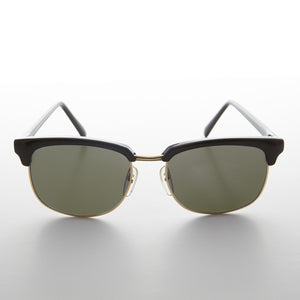 classic square black horn rim vintage sunglass