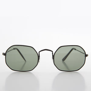 Black Octagonal Metal Frame Sunglass