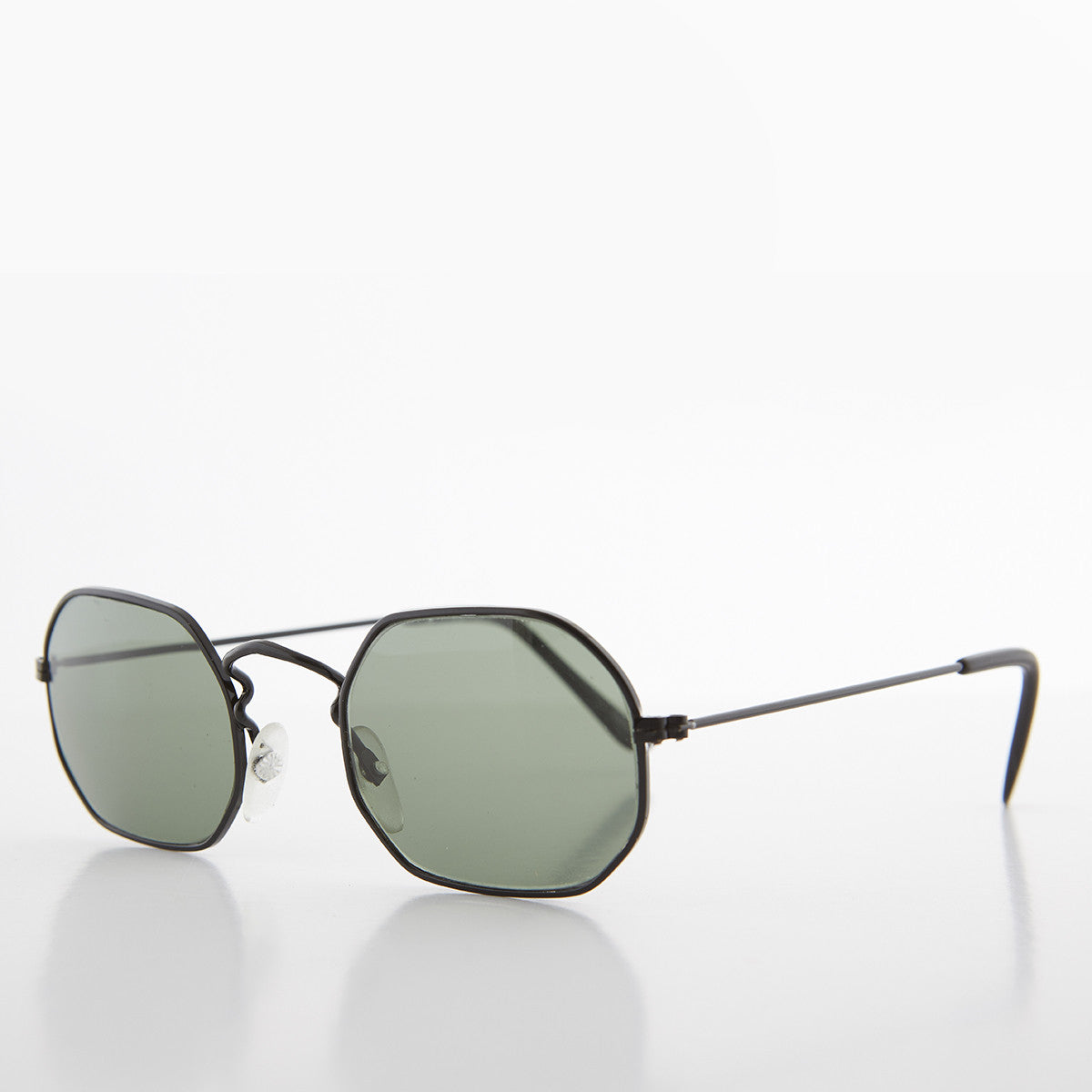 Black Octagonal Metal Frame Sunglass