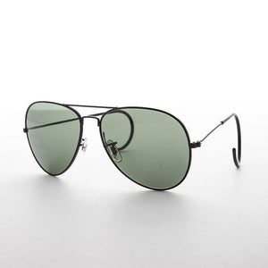 vintage aviator sunglass with cable temples 