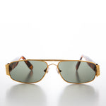 Load image into Gallery viewer, Retro Gold Rectangular Aviator Sunglass

