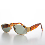 Load image into Gallery viewer, Retro Gold Rectangular Aviator Sunglass
