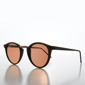 Round Unisex Copper Lens Classic Sunglass - Walden