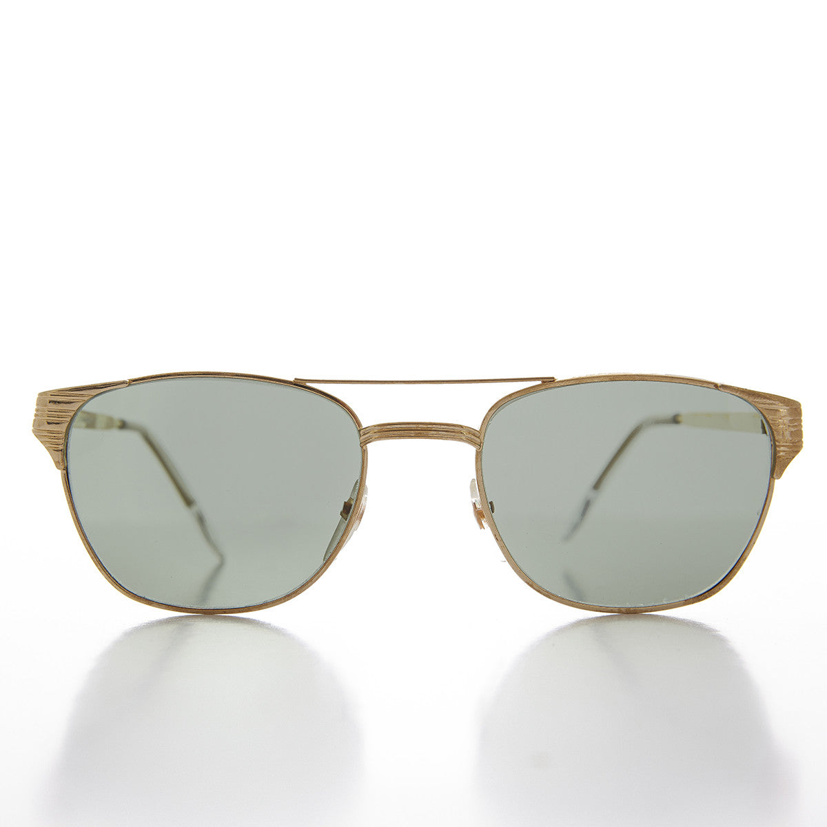 Mens Sport Fashion Square Gold Aviator Sunglass