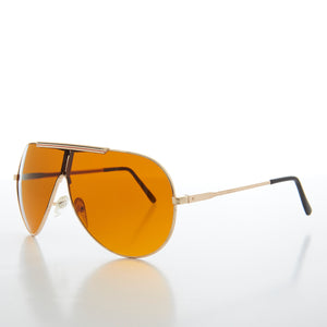 Rare 90s Aviator with Amber Lens 