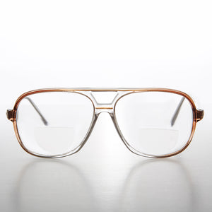 Square Retro Aviator Bifocal Reader