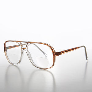 Square Retro Aviator Bifocal Reader