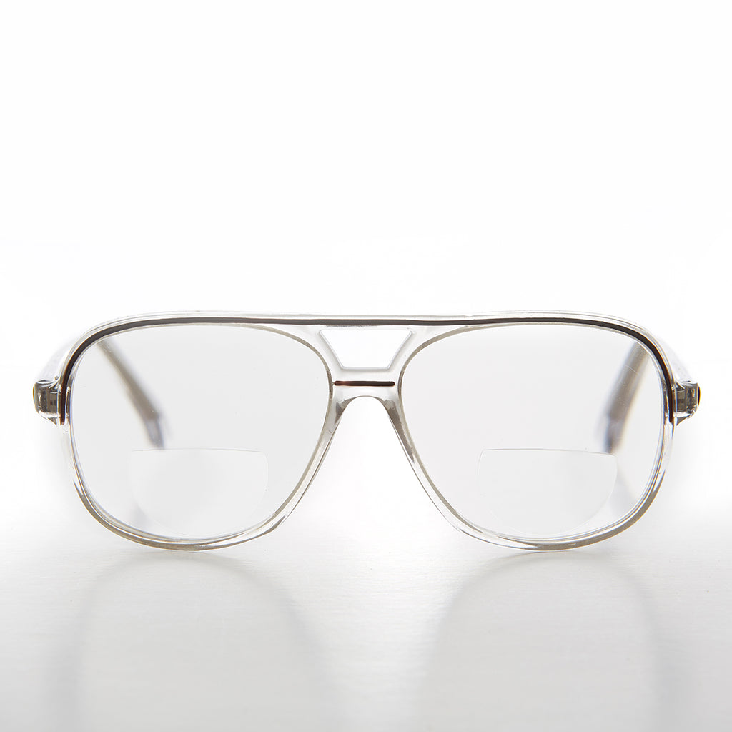 Square Retro Aviator Bifocal Reader