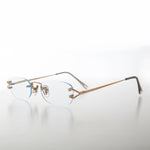 Load image into Gallery viewer, blue rimless reading glasses
