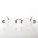 Load image into Gallery viewer, gray rimless reading glasses
